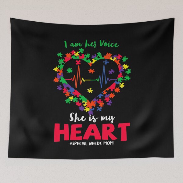 Item preview, I Am Her Voice She Is My Heart  designed and sold by Tatt-Hooligans.