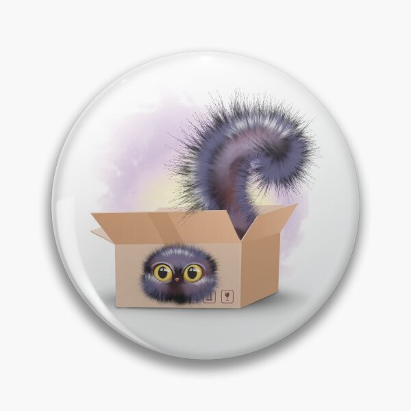 Item preview, Black Cat In Cardboard Box designed and sold by vikidesignart.