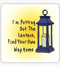 Putting Out The Lantern Sticker