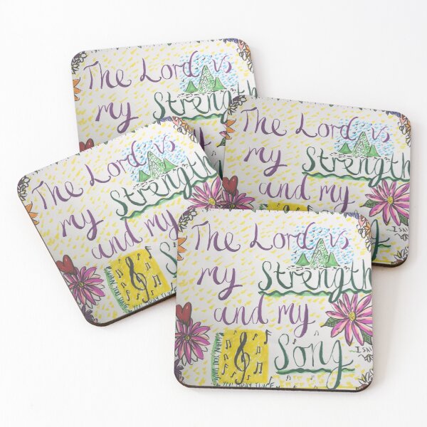 Item preview, 'STRENGTH & SONG' - Faith Inspired Calligraphy Artwork designed and sold by MeganMead.