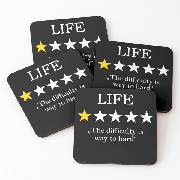 Item preview, Funny Life One Star Rating - Difficulty Way Too Hard designed and sold by GiftWorks.