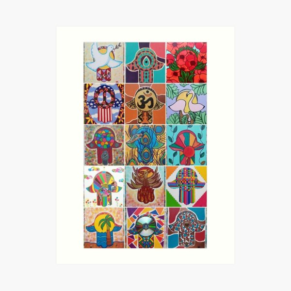 Assorted Hamsa #2 by Harriette Knight Art Print