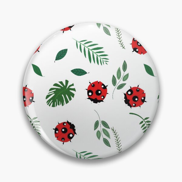 Item preview, Ladybug And Leaves Pattern designed and sold by ilustraliza.