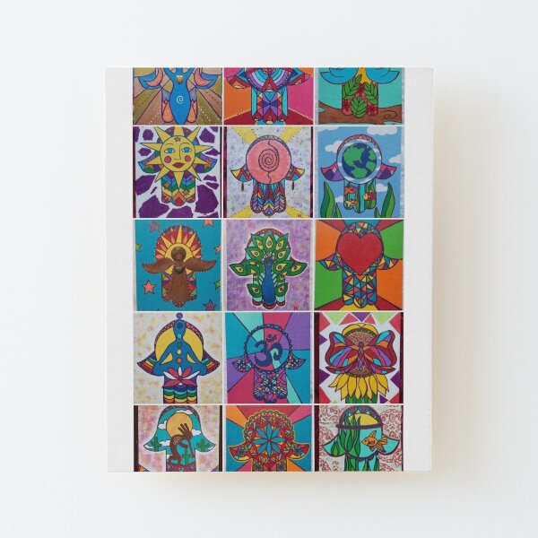 Assorted Hamsa #1 by Harriette Knight Wood Mounted Print