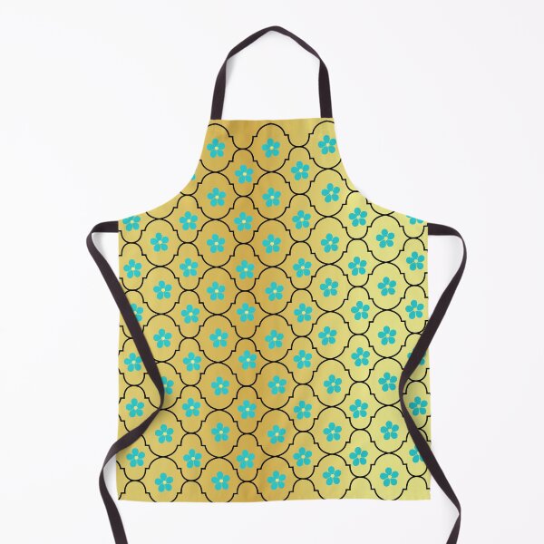 Item preview, Blue flower with gold background pattern designed and sold by KIKOOSTORE.