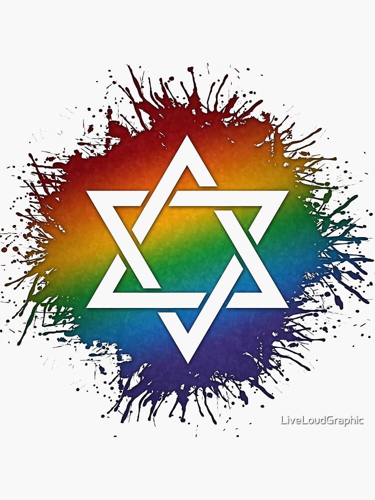 Rainbow Star of David by LiveLoudGraphic