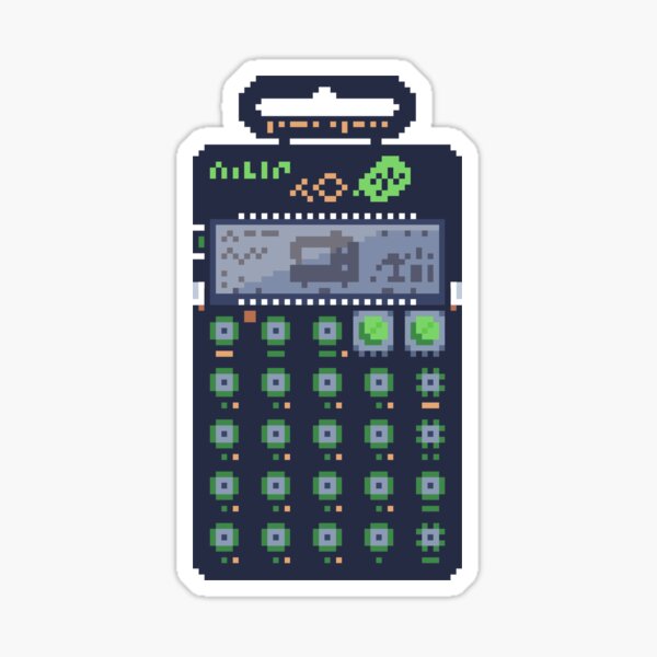 Pixel Drum Machine 12 (ON) Sticker