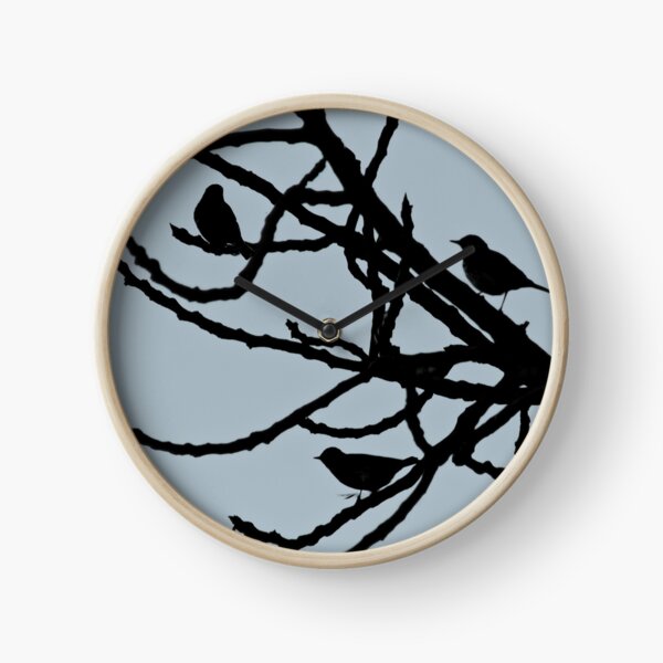 Item preview, Sparrows Birds Tree Bare Branches Silhouette designed and sold by Anna Lemos.