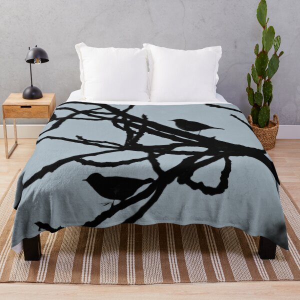 Item preview, Sparrows Birds Tree Bare Branches Silhouette designed and sold by Anna Lemos.