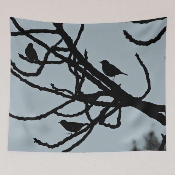Item preview, Sparrows Birds Tree Bare Branches Silhouette designed and sold by Anna Lemos.