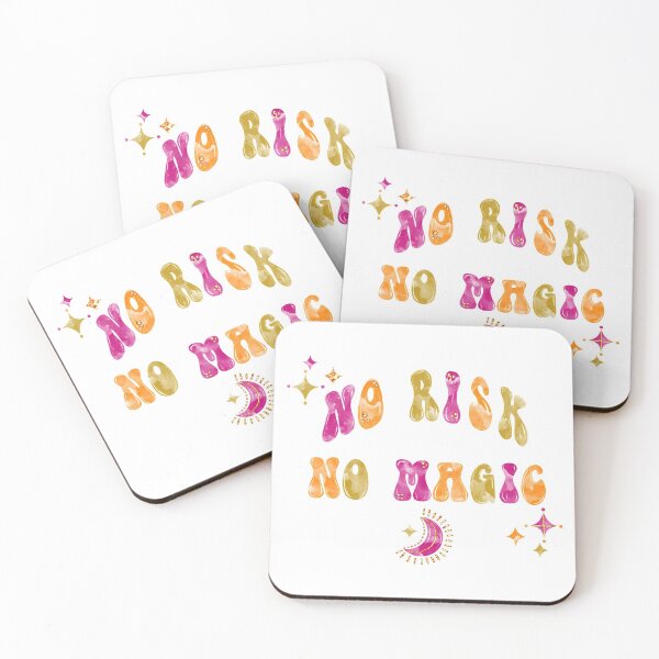 Item preview, No Risk No Magic Quote, Good Vibes, Happy Quote, Positive Quote, Motivation Quote, Inspiring Quote, Hippe Quote, Aesthetic designed and sold by Anaïs Illustration.