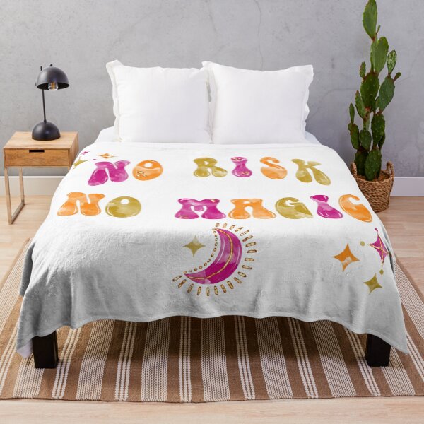 Item preview, No Risk No Magic Quote, Good Vibes, Happy Quote, Positive Quote, Motivation Quote, Inspiring Quote, Hippe Quote, Aesthetic designed and sold by Anaïs Illustration.