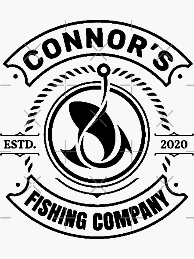 "Connor's Fishing Company" Sticker for Sale by UnluckyPanda Redbubble