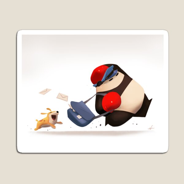 Postal Panda Magnet