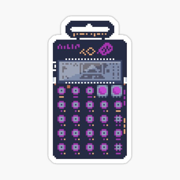 Pixel Drum Machine 20 (ON) Sticker