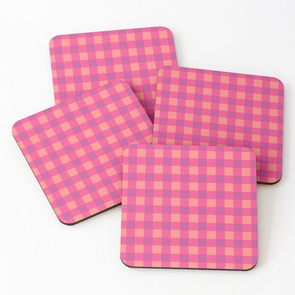 Item preview, Very light orange & magenta buffalo plaid designed and sold by fowons.