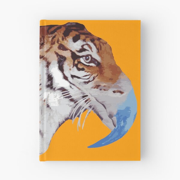 Item preview,  bi-ger tiger bird hybrid orange background designed and sold by SacredJoyometry.
