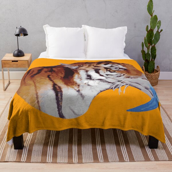 Item preview,  bi-ger tiger bird hybrid orange background designed and sold by SacredJoyometry.