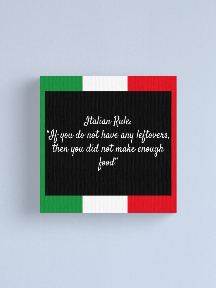 Alternate view of Italian Rule Canvas Print
