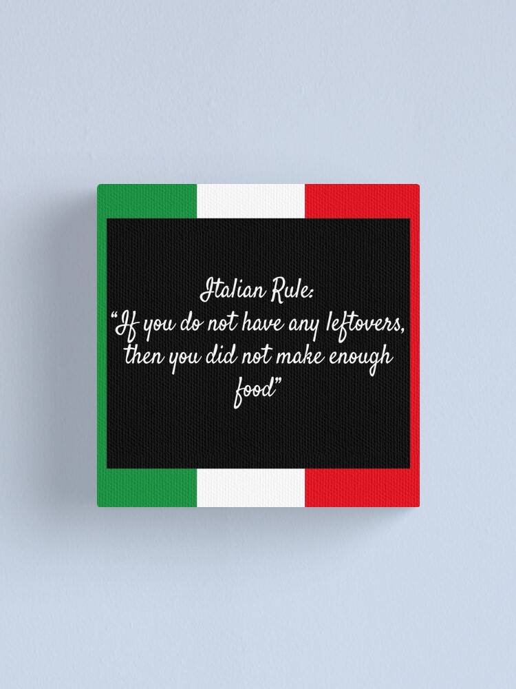 Alternate view of Italian Rule Canvas Print
