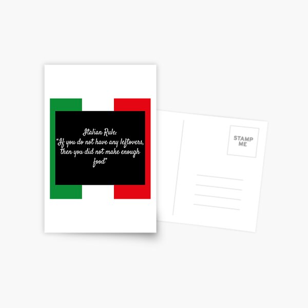 Italian Rule Postcard