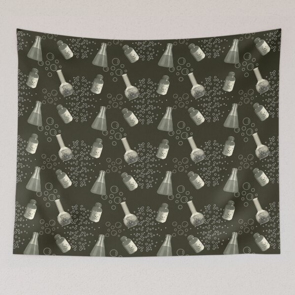 Item preview, Victorian scientist, steampunk conical flask chemistry pattern designed and sold by chihuahuashower.