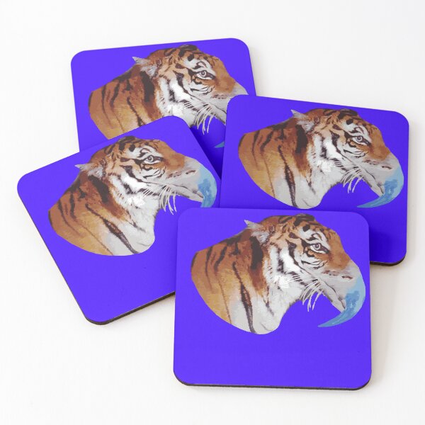 Item preview,  bi-ger tiger bird hybrid purple background designed and sold by SacredJoyometry.