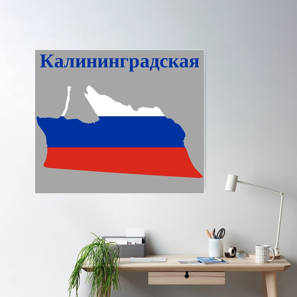 Russia Country Map Flag' Poster, picture, metal print, paint by dkDesign