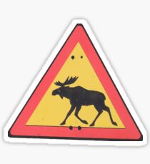 Pegatina Señal de advertencia de alces / alces