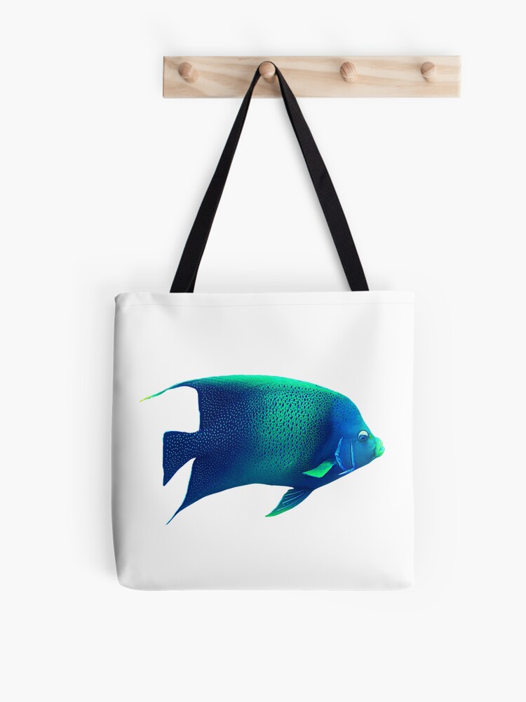 Tropical Blue Salt Water Angel Fish  Tote Bag for Sale by Basonova