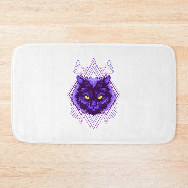 Item preview, Angry blue cat head with brilliant eyes designed and sold by Qitchup.