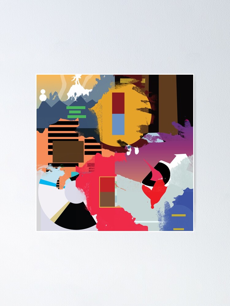 kanye albums collage Poster for Sale by SimonNeedham