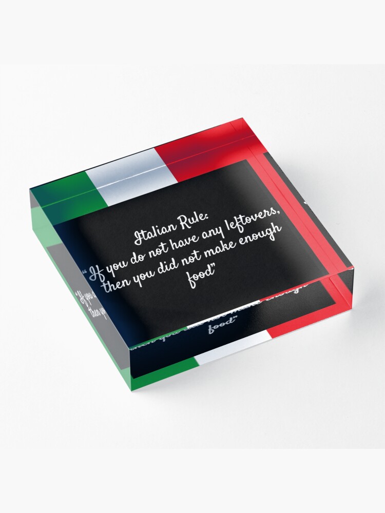 Alternate view of Italian Rule Acrylic Block