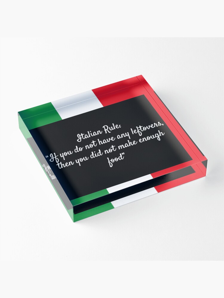 Alternate view of Italian Rule Acrylic Block