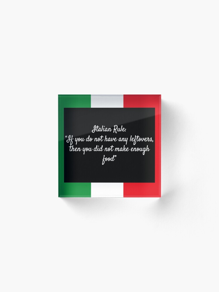 Alternate view of Italian Rule Acrylic Block