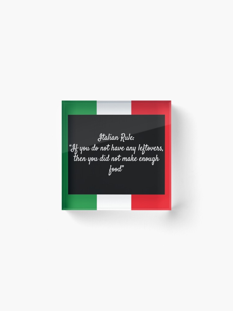 Alternate view of Italian Rule Acrylic Block