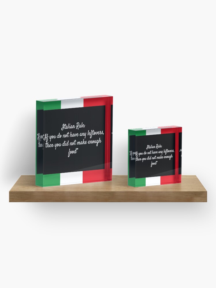 Alternate view of Italian Rule Acrylic Block