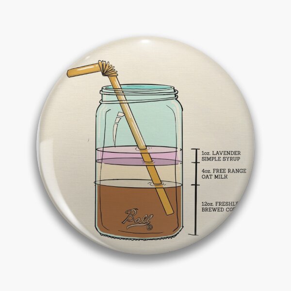 Item preview, Lavender Latte Coffee Recipe Illustration designed and sold by CloudWalker Designs.
