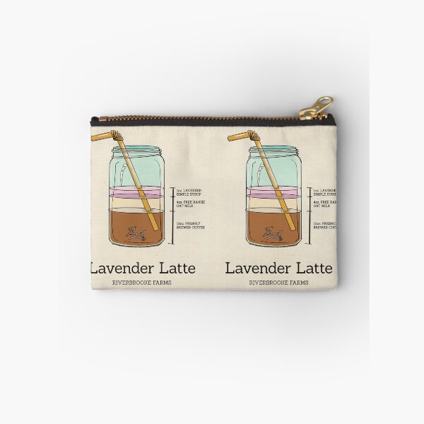 Item preview, Lavender Latte Coffee Recipe Illustration designed and sold by CloudWalker Designs.