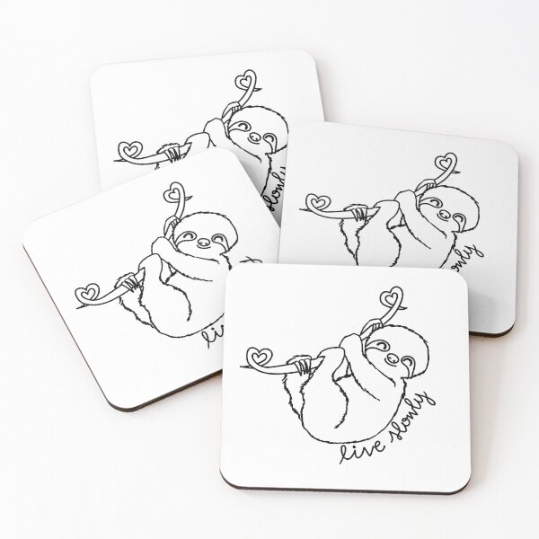 Item preview, Live Slowly Sloth Doodle Edition designed and sold by brynn-art.
