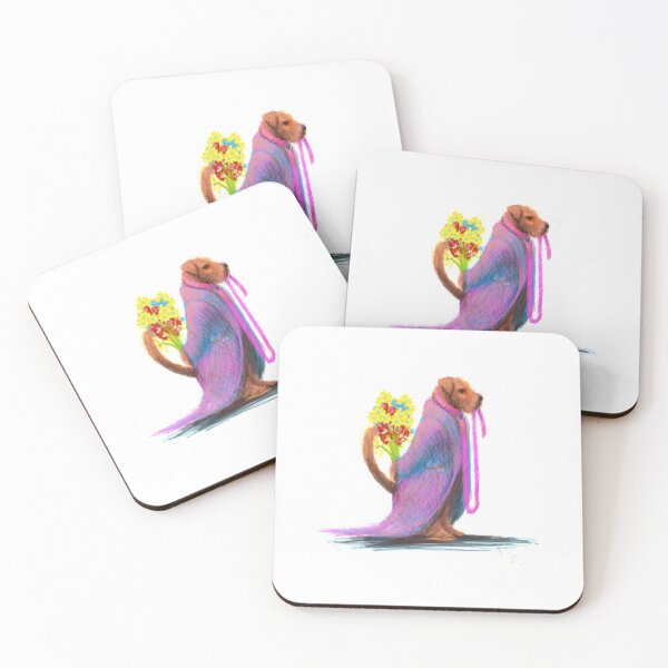 AIRDALE WALK Coasters (Set of 4)