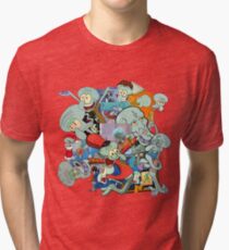 A Jumble of Squidwards Tri-blend T-Shirt