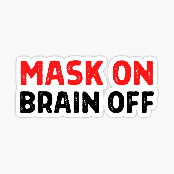 Maske auf Gehirn aus Pandemie Covid Sheep Coronavirus Sticker