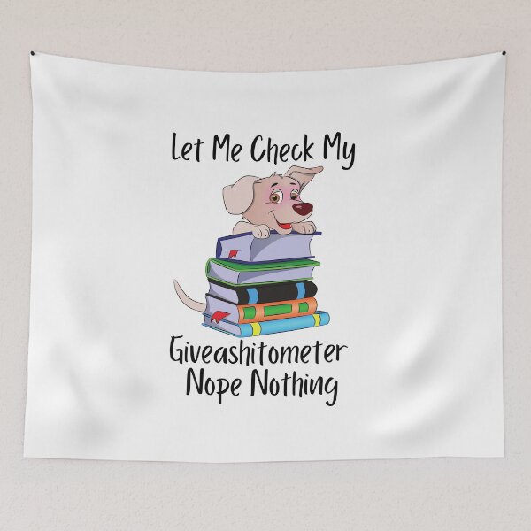 Item preview, Let Me Check My Giveashitometer Nope Nothing dog book designed and sold by VeganAnimal.