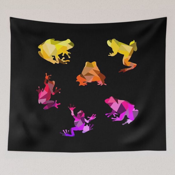 Item preview, Sunset Geometric Frogs designed and sold by cassikraft.