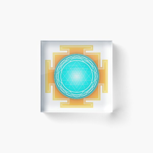 Item preview, Sri Yantra Turquoise Orange designed and sold by Milan Sensiart.
