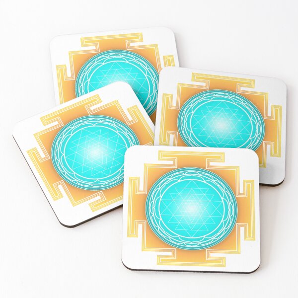 Item preview, Sri Yantra Turquoise Orange designed and sold by Milan Sensiart.