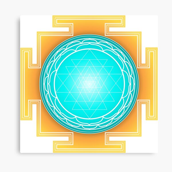 Item preview, Sri Yantra Turquoise Orange designed and sold by Milan Sensiart.