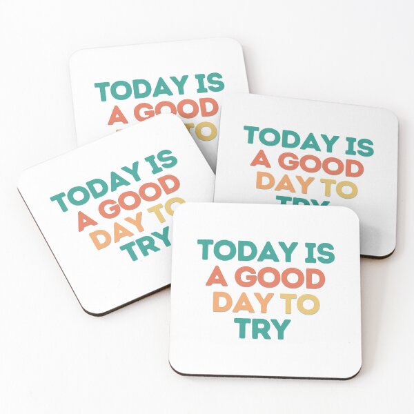 Item preview, Today is a good day to try - Inspirational Quote Typography designed and sold by RetComly.