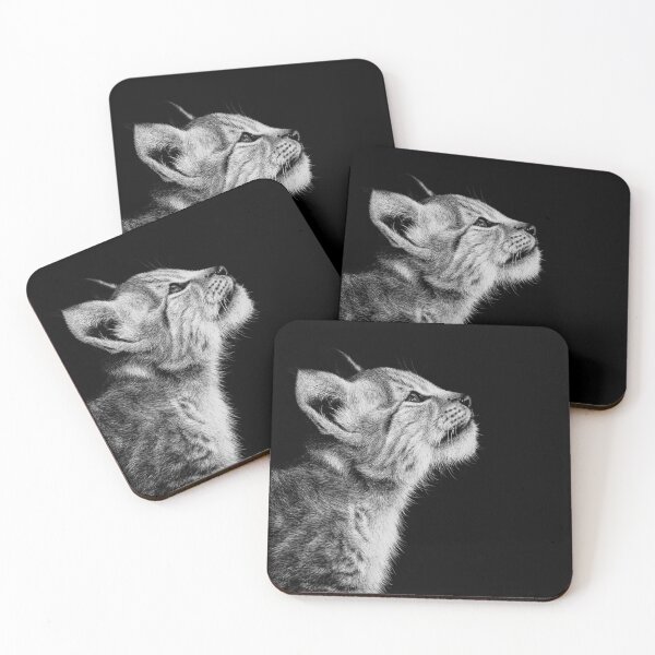 Item preview, Lynx Black and White Artwork designed and sold by MHScratchboard.